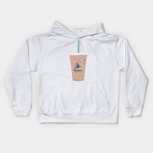 Iced Latte Drawing Kids Hoodie